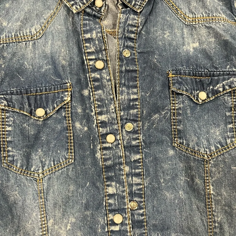 Denim Button Down Shirt - Picture 2 of 3
